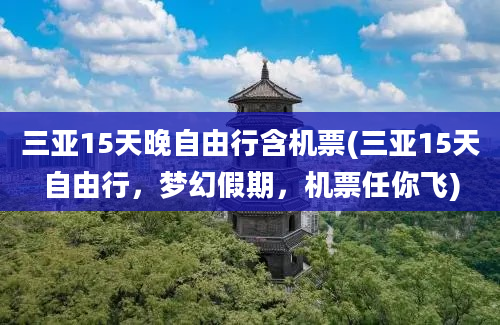 三亚15天晚自由行含机票(三亚15天自由行，梦幻假期，机票任你飞)