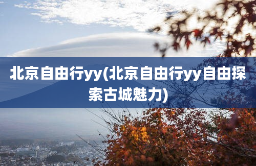 北京自由行yy(北京自由行yy自由探索古城魅力)