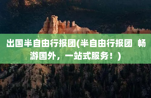 出国半自由行报团(半自由行报团  畅游国外，一站式服务！)