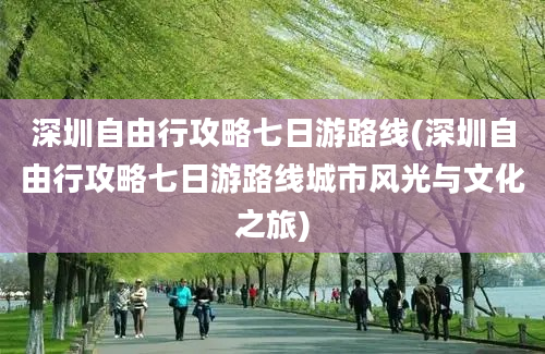 深圳自由行攻略七日游路线(深圳自由行攻略七日游路线城市风光与文化之旅)