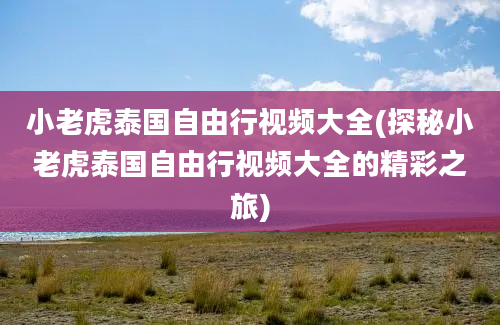 小老虎泰国自由行视频大全(探秘小老虎泰国自由行视频大全的精彩之旅)