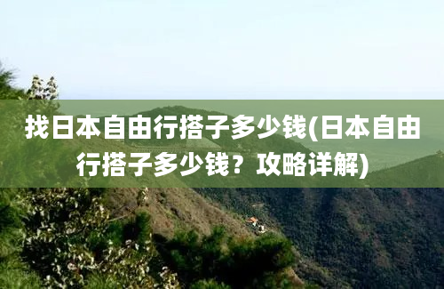 找日本自由行搭子多少钱(日本自由行搭子多少钱？攻略详解)