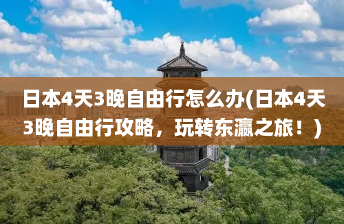 日本4天3晚自由行怎么办(日本4天3晚自由行攻略，玩转东瀛之旅！)