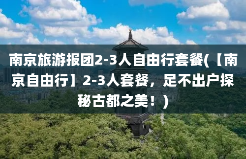 南京旅游报团2-3人自由行套餐(【南京自由行】2-3人套餐，足不出户探秘古都之美！)