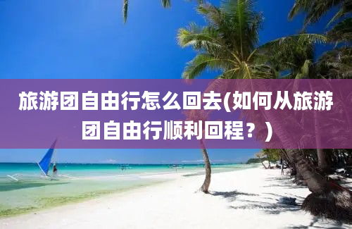 旅游团自由行怎么回去(如何从旅游团自由行顺利回程？)