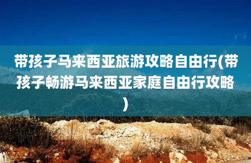 带孩子马来西亚旅游攻略自由行(带孩子畅游马来西亚家庭自由行攻略)