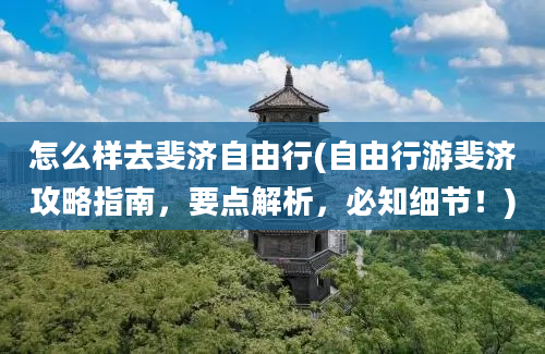 怎么样去斐济自由行(自由行游斐济攻略指南，要点解析，必知细节！)