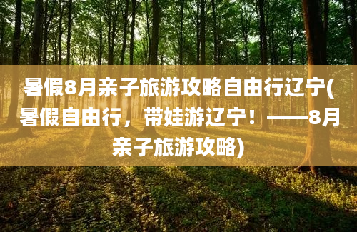 暑假8月亲子旅游攻略自由行辽宁(暑假自由行，带娃游辽宁！——8月亲子旅游攻略)