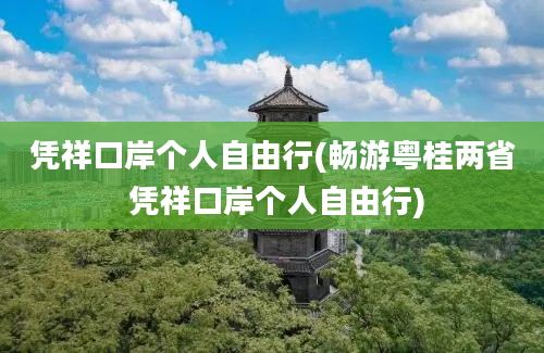 凭祥口岸个人自由行(畅游粤桂两省 凭祥口岸个人自由行)