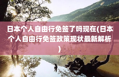 日本个人自由行免签了吗现在(日本个人自由行免签政策现状最新解析)