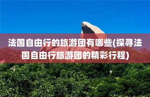 法国自由行的旅游团有哪些(探寻法国自由行旅游团的精彩行程)