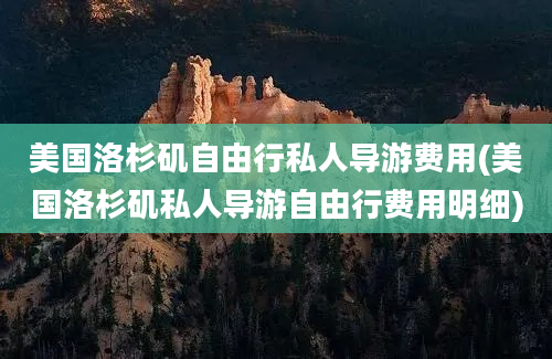 美国洛杉矶自由行私人导游费用(美国洛杉矶私人导游自由行费用明细)