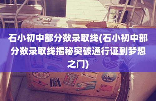 石小初中部分数录取线(石小初中部分数录取线揭秘突破通行证到梦想之门)