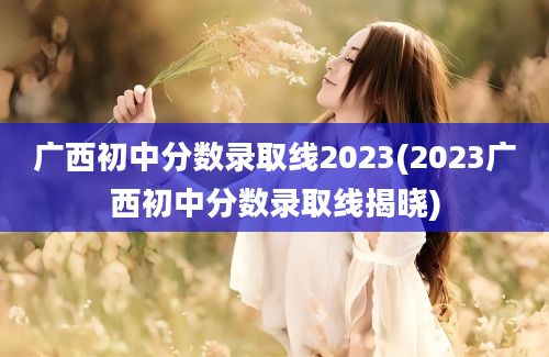 广西初中分数录取线2023(2023广西初中分数录取线揭晓)