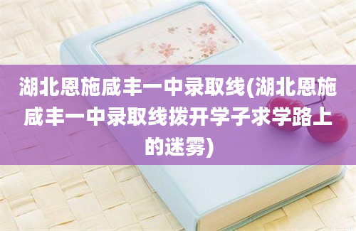 湖北恩施咸丰一中录取线(湖北恩施咸丰一中录取线拨开学子求学路上的迷雾)