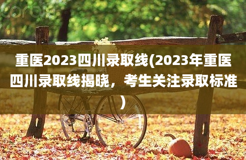 重医2023四川录取线(2023年重医四川录取线揭晓，考生关注录取标准)