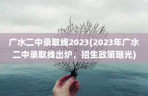 广水二中录取线2023(2023年广水二中录取线出炉，招生政策曝光)