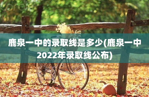 鹿泉一中的录取线是多少(鹿泉一中2022年录取线公布)