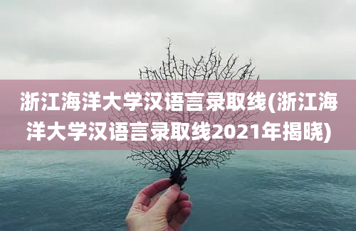 浙江海洋大学汉语言录取线(浙江海洋大学汉语言录取线2021年揭晓)