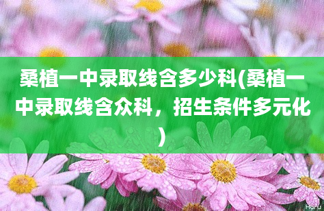 桑植一中录取线含多少科(桑植一中录取线含众科，招生条件多元化)