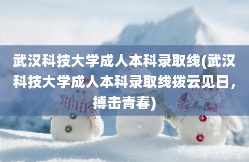 武汉科技大学成人本科录取线(武汉科技大学成人本科录取线拨云见日，搏击青春)