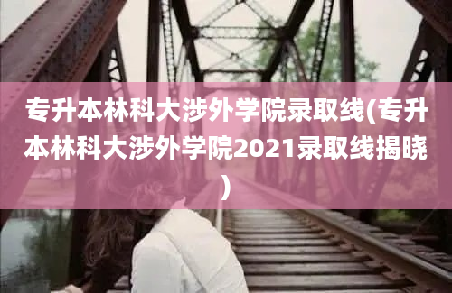 专升本林科大涉外学院录取线(专升本林科大涉外学院2021录取线揭晓)