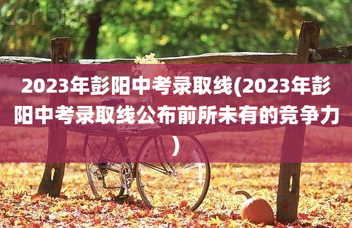 2023年彭阳中考录取线(2023年彭阳中考录取线公布前所未有的竞争力)