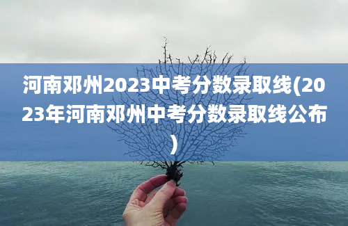 河南邓州2023中考分数录取线(2023年河南邓州中考分数录取线公布)