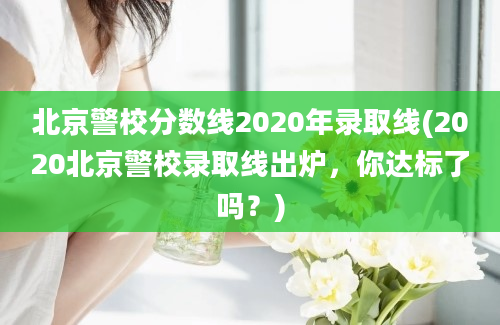 北京警校分数线2020年录取线(2020北京警校录取线出炉，你达标了吗？)