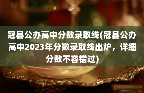 冠县公办高中分数录取线(冠县公办高中2023年分数录取线出炉，详细分数不容错过)