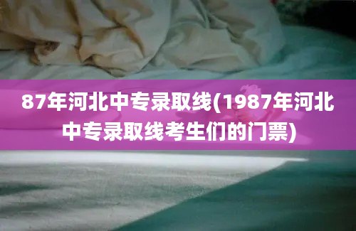 87年河北中专录取线(1987年河北中专录取线考生们的门票)