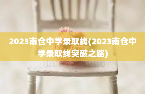 2023南仓中学录取线(2023南仓中学录取线突破之路)