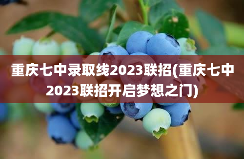 重庆七中录取线2023联招(重庆七中2023联招开启梦想之门)