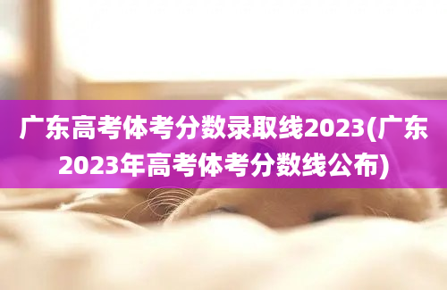 广东高考体考分数录取线2023(广东2023年高考体考分数线公布)