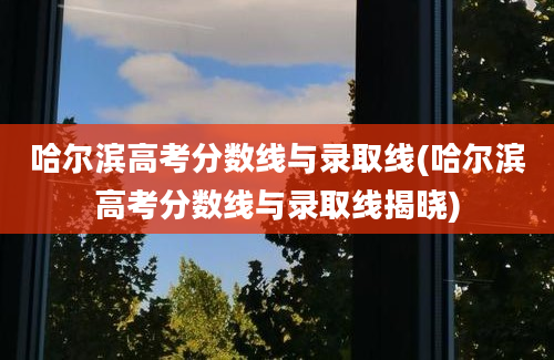 哈尔滨高考分数线与录取线(哈尔滨高考分数线与录取线揭晓)