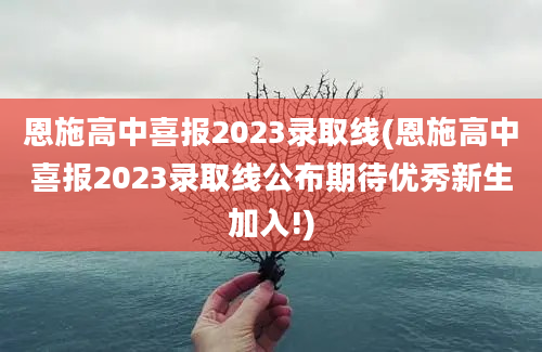 恩施高中喜报2023录取线(恩施高中喜报2023录取线公布期待优秀新生加入!)