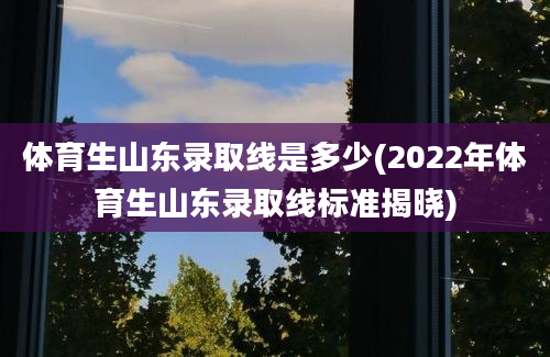 体育生山东录取线是多少(2022年体育生山东录取线标准揭晓)