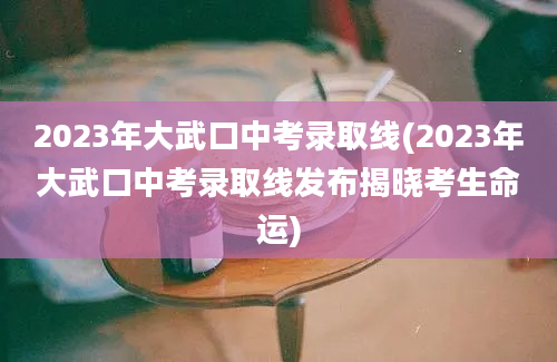 2023年大武口中考录取线(2023年大武口中考录取线发布揭晓考生命运)