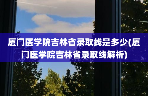 厦门医学院吉林省录取线是多少(厦门医学院吉林省录取线解析)