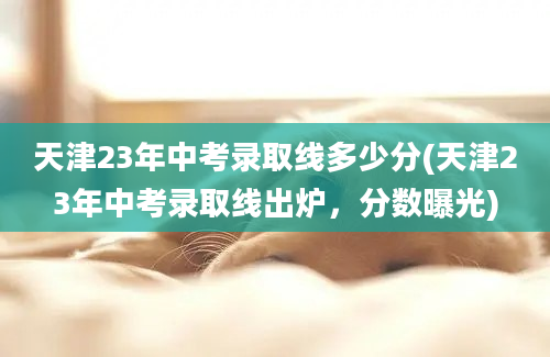 天津23年中考录取线多少分(天津23年中考录取线出炉，分数曝光)