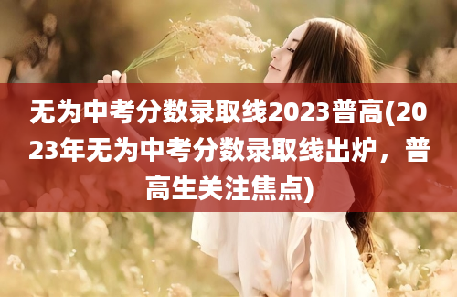 无为中考分数录取线2023普高(2023年无为中考分数录取线出炉，普高生关注焦点)