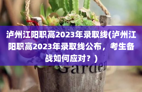 泸州江阳职高2023年录取线(泸州江阳职高2023年录取线公布，考生备战如何应对？)