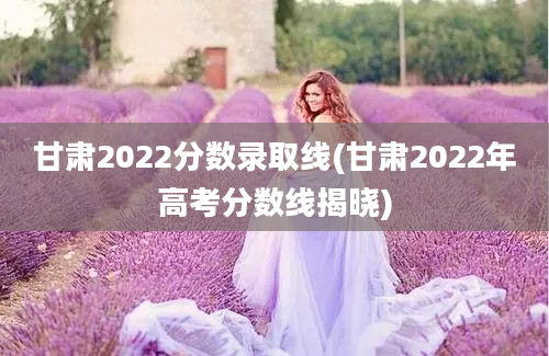 甘肃2022分数录取线(甘肃2022年高考分数线揭晓)