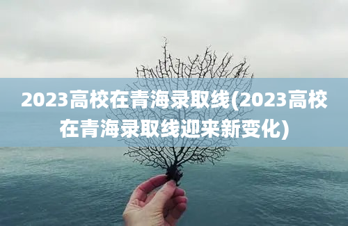 2023高校在青海录取线(2023高校在青海录取线迎来新变化)