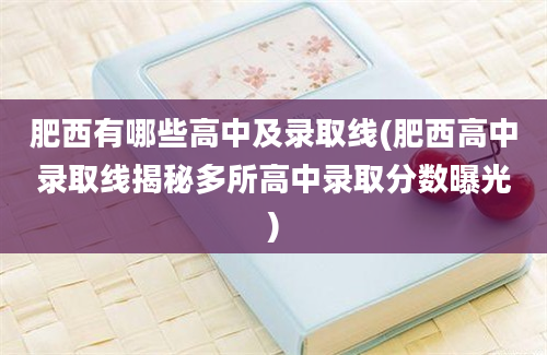 肥西有哪些高中及录取线(肥西高中录取线揭秘多所高中录取分数曝光)