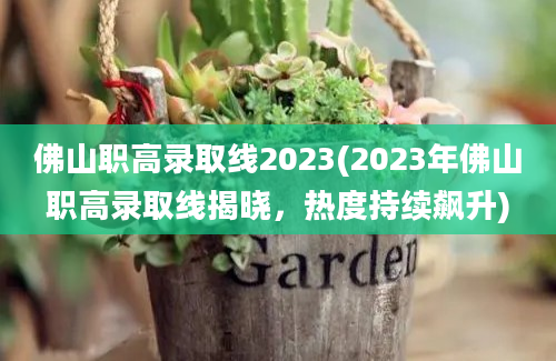 佛山职高录取线2023(2023年佛山职高录取线揭晓，热度持续飙升)