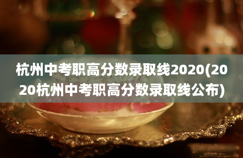杭州中考职高分数录取线2020(2020杭州中考职高分数录取线公布)