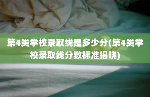 第4类学校录取线是多少分(第4类学校录取线分数标准揭晓)