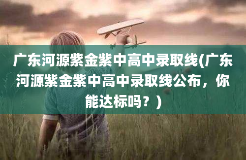 广东河源紫金紫中高中录取线(广东河源紫金紫中高中录取线公布，你能达标吗？)