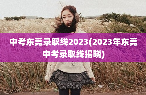 中考东莞录取线2023(2023年东莞中考录取线揭晓)